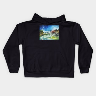 Abstract Landscape Surf 204 Kids Hoodie